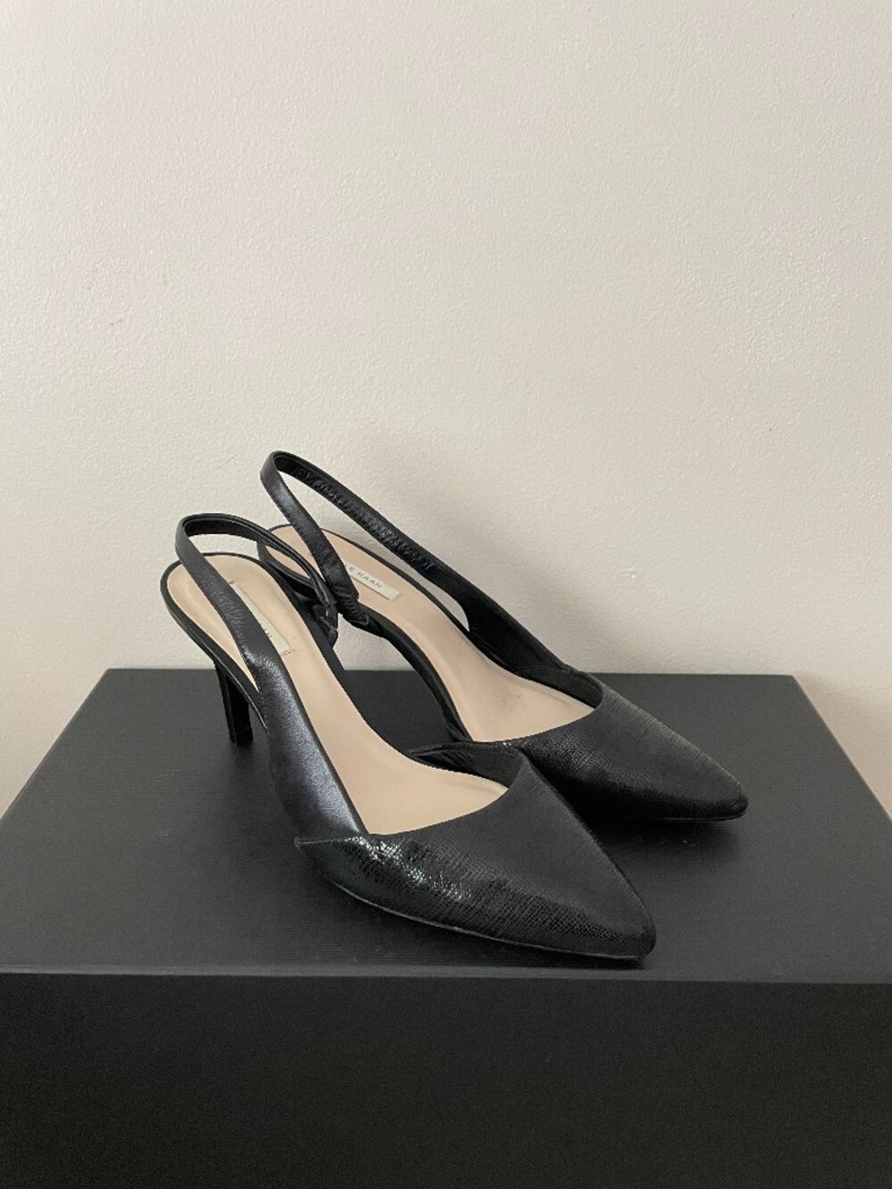 COLE HAAN Leather Sling Back High Heels
